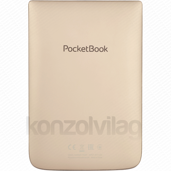 POCKETBOOK e-Reader - PB627 LUX4 Arany + TOK (6"E Ink Carta, Cpu: 1GHz,512MB,8GB,1500mAh, wifi,mSD, kép megvilágítás) Tablet