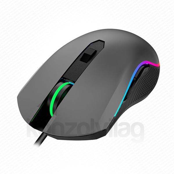 Rampage Egér Gamer - SMX-R70 BLAZE (6400DPI, 6 gomb, makro, RGB LED, 1,8m harisnyázott kábel, piros-fekete) PC
