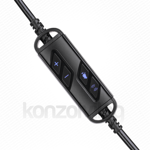 Marvo Fejhallgató - HG9018 (7.1, mikrofon, USB, hangerőszabályzó, LED, nagy-párnás, 2.4m kábel, fekete) PC