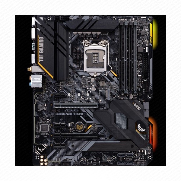 Asus Alaplap - Intel TUF GAMING Z490-PLUS (WI-FI) s1200 (Z490, 4xDDR4 4800MHz, 6xSATA3, 2xM.2, RAID, 2xUSB2.0, 8xUSB3.2) PC
