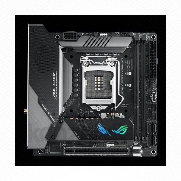 Asus Alaplap - Intel ROG STRIX Z490-I GAMING s1200 (Z490, 4xDDR4 4800MHz, 4xSATA3, 2xM.2, RAID, 4xUSB2.0, 9xUSB3.2) PC