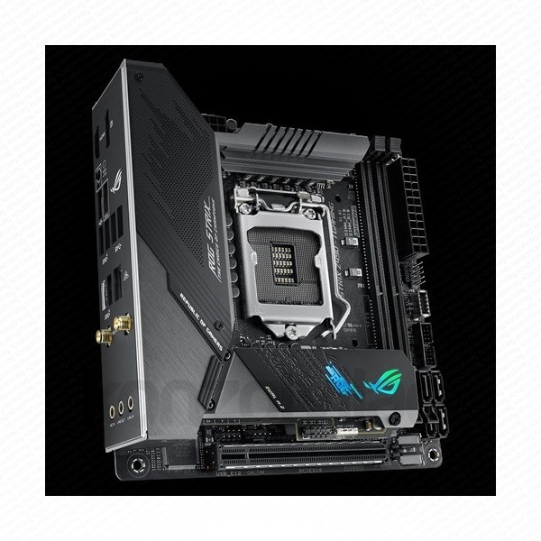 Asus Alaplap - Intel ROG STRIX Z490-I GAMING s1200 (Z490, 4xDDR4 4800MHz, 4xSATA3, 2xM.2, RAID, 4xUSB2.0, 9xUSB3.2) PC
