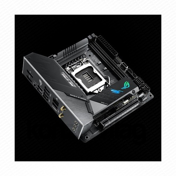 Asus Alaplap - Intel ROG STRIX Z490-I GAMING s1200 (Z490, 4xDDR4 4800MHz, 4xSATA3, 2xM.2, RAID, 4xUSB2.0, 9xUSB3.2) PC