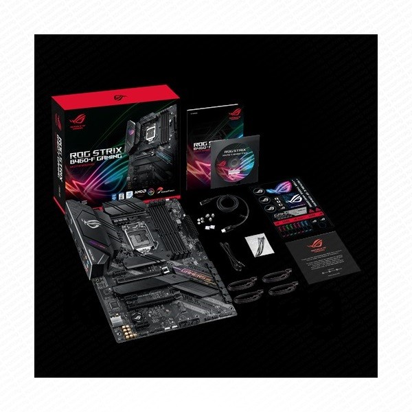 Asus Alaplap - Intel ROG STRIX B460-F GAMING s1200 (B460, 4xDDR4 2933MHz, 6xSATA3, RAID, 2x M.2, 5xUSB2.0, 9xUSB3.2) PC