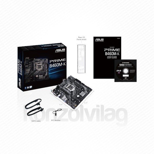 Asus Alaplap - Intel PRIME B460M-K s1200 (B460, 2xDDR4 2933MHz, 6xSATA3, RAID, 1x M.2, 6xUSB2.0, 6xUSB3.2) PC