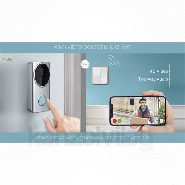 Woox Smart Home Video Kaputelefon - R4957 (1280*720P, kétirányú hangkapcsolat, éjszakai kameramód, 128GB SD) Otthon