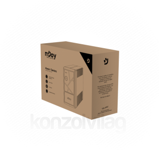 NJOY Szünetmentes 600VA - Keen 600 (2 Schuko, line-interaktív, fekete) PC