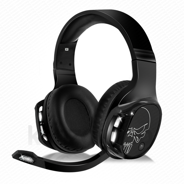 Spirit of Gamer Wireless Fejhallgató - MIC-XH1100 (MultiPlatform,7.1,mikrofon, hangerőszabályzó, nagy-párnás, fekete) PC
