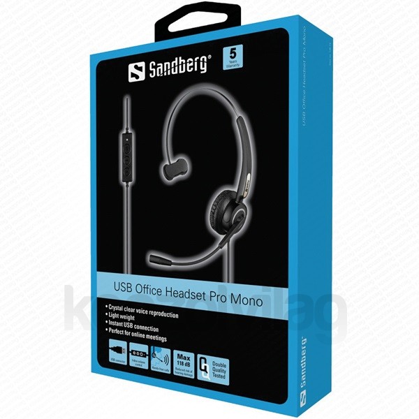 Sandberg USB Office Headset Pro Mono PC