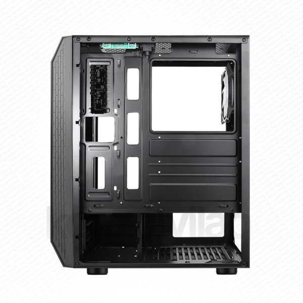 Spirit of Gamer Számítógépház - Rogue VI RGB (fekete, ablakos, 8x12cm ventilátor, alsó táp,  ATX, 1xUSB3.0, 2xUSB2.0) PC