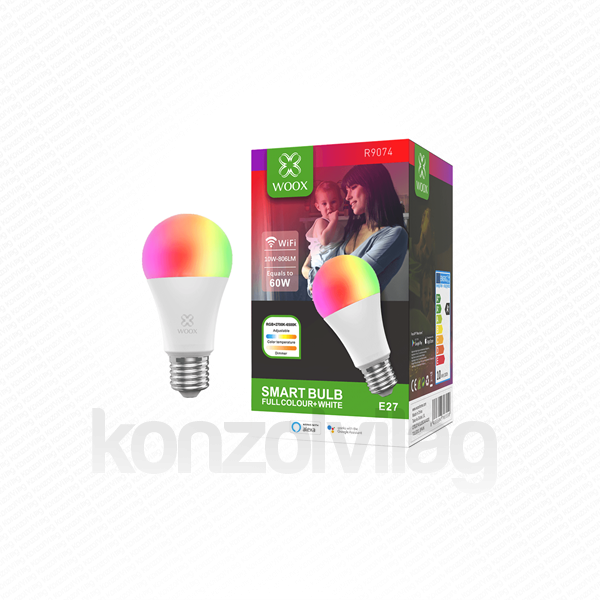 Woox Smart Home Okos Izzó - R9074 (E27, 10 Watt, 806 Lumen) PC