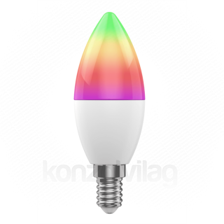 Woox Smart Home LED Izzó - R9075 (E14, RGB+CCT, 30.000h, 5Watt, 470LM, 2700-6500K) Otthon