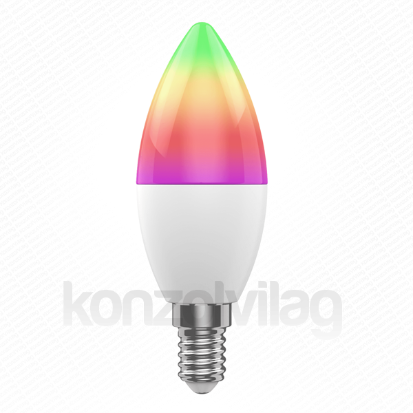 Woox Smart Home LED Izzó - R9075 (E14, RGB+CCT, 30.000h, 5Watt, 470LM, 2700-6500K) Otthon