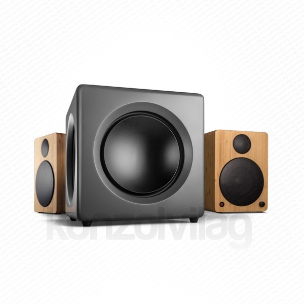 WaveMaster Aktív mélynyomó - FUSION Gray (125W RMS, RCA, Szürke) PC