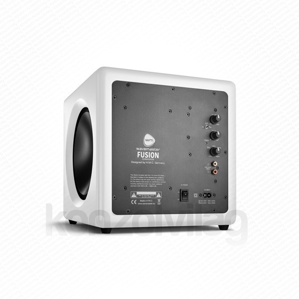 WaveMaster Aktív mélynyomó - FUSION White (125W RMS, RCA, Fehér) PC