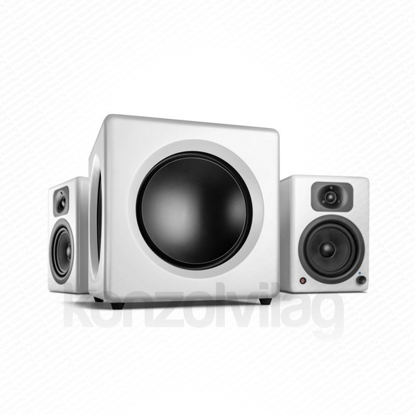 WaveMaster Aktív mélynyomó - FUSION White (125W RMS, RCA, Fehér) PC