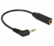 DeLock Audio Cable Stereo jack 2,5mm 3 pin male angled > Stereo jack 3,5mm 4 pin female thumbnail