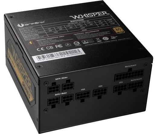 BitFenix Whisper M 550W [Moduláris, 80+ Gold] PC