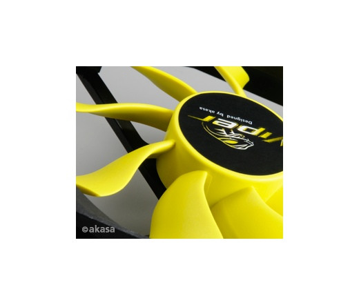 Akasa Viper 120mm PWM - Fekete/Sárga PC