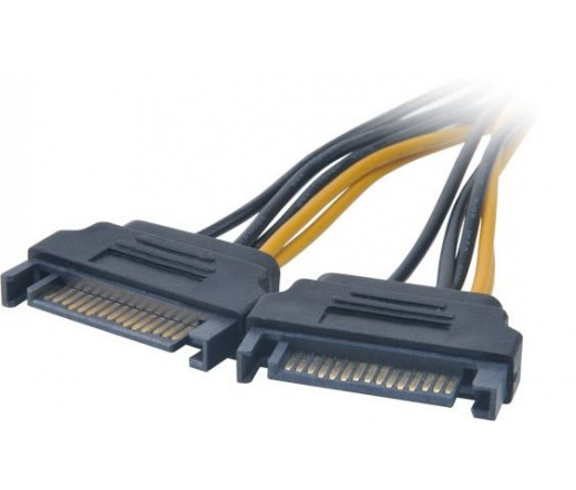 ADA Akasa 2x SATA - 6pin PCIe adapter - 15cm - AK-CBPW13-15 PC