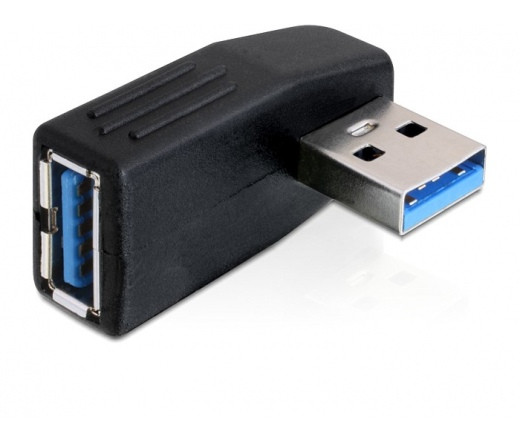 DeLock Adapter USB 3.0 Type-A male > Type-A female angled 90° vertical PC