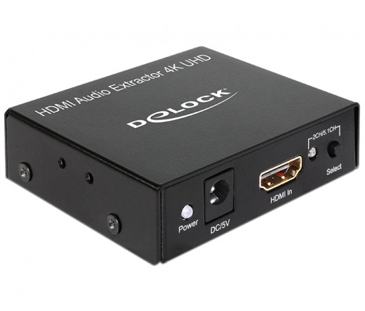 Delock HDMI -> HDMI Jack stereo 3,5mm Toslink standard RCA Female adapter Stereo / 5.1 Channel Audio Extract... PC