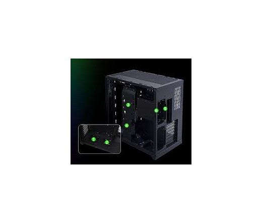 Lian Li PC-O11 Dynamic Razer Edition Tower Fekete PC