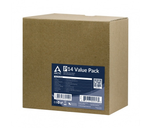 Arctic P14 140mm (5 db) - Fekete PC