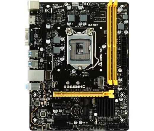 Biostar B365MHC alaplap LGA 1151 (H4 aljzat) Micro ATX Intel B365 PC