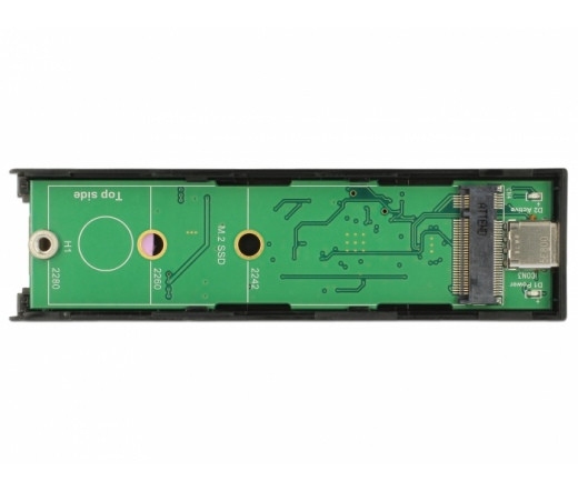 Delock M.2 SSD külső ház 42/60/80 mm > SuperSpeed USB 10 Gbps (USB 3.1 Gen 2) USB Type-C anya PC