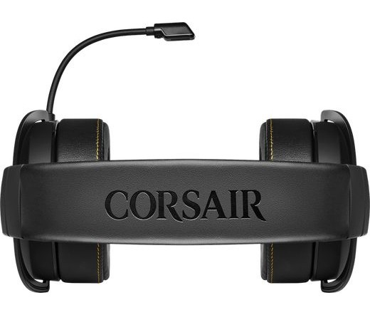 Corsair HS60 PRO STEREO Headset Fejpánt Fekete, Sárga 3,5 mm-es csatlakozó PC