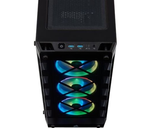 Corsair iCUE 465X RGB Midi Tower Fekete PC