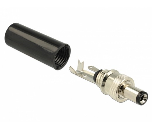 Delock DC csatlakozó apa 5,5 x 2,1 mm dugómérettel és 9,5 mm hosszal Otthon