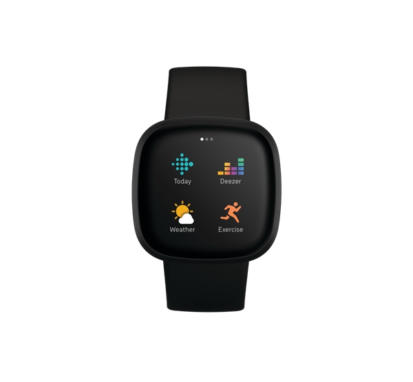Fitbit Versa 3 40 mm AMOLED Fekete GPS (műhold) Mobil