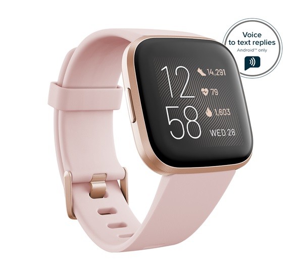Fitbit Versa 2 okosóra, Petal/Copper Rose Aluminum Mobil