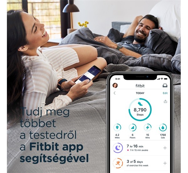 Fitbit Charge 4 Aktivitásmérő csuklópánt 3,96 cm (1.56") Lila Mobil