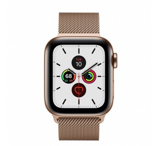 Apple Watch Series 5 GPS+Cellular okosóra, 40mm, Rozsdamentesacél, arany/arany milánói szíj Mobil