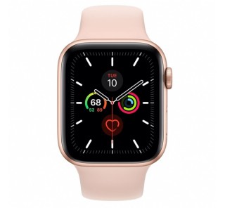 Apple Watch Series 5 GPS+Cellular okosóra, 44mm, Alumínium, Arany/Rózsaszín homok Mobil