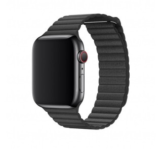 Apple Watch 42/44mm bor szíj, L méretu, fekete Több platform