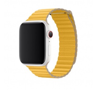 Apple Watch 42/44mm bőr szíj, L méretű, Meyer citrom Több platform