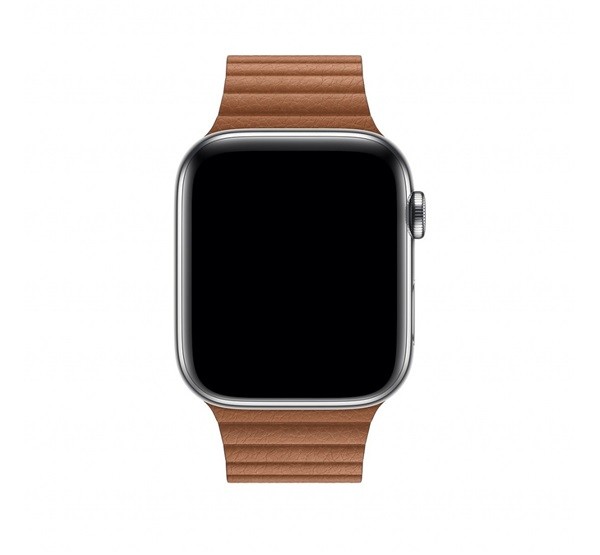 Apple Watch 42/44mm bőr szíj, M méretű, vöröses barna Több platform