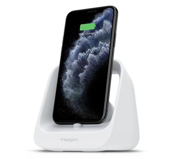 Spigen S316 2in1 Apple iPhone és Apple Watch töltő állvány, fehér Több platform