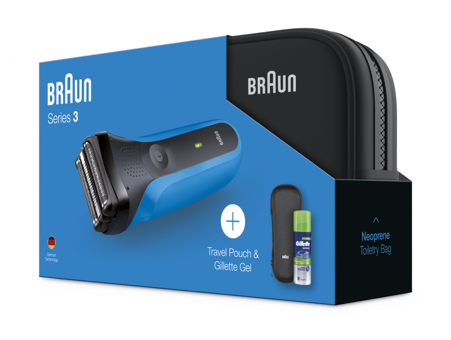 BRAUN 3 310TS WD  BOROTVA úti tokkal + Gilette borotvahab Otthon