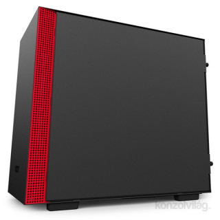 NZXT H200I Fekete-Vörös (Táp nélküli) ablakos mini-ITX ház PC