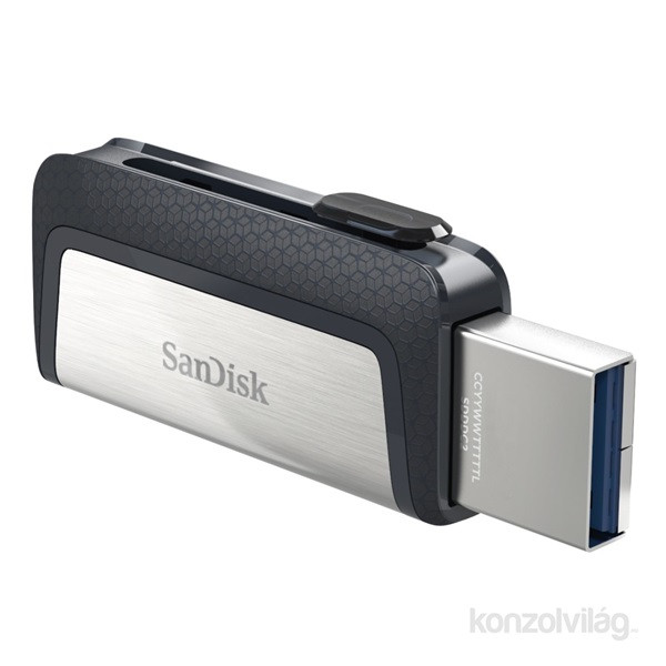 Sandisk 128GB USB3.0/Type-C Dual Drive Fekete-Ezüst (173339) Flash Drive PC