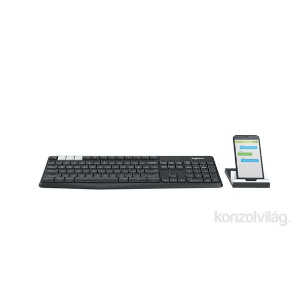 Logitech K375s Multi-device fekete Bluetooth állvány és billentyűzet Fényképezőgépek, kamerák