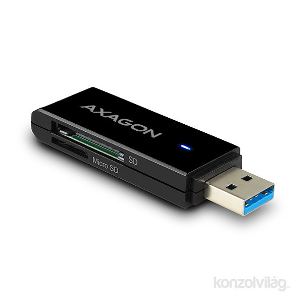 Axagon CRE-S2 USB 3.0 Type-A, slim SD/microSD kártyaolvasó PC
