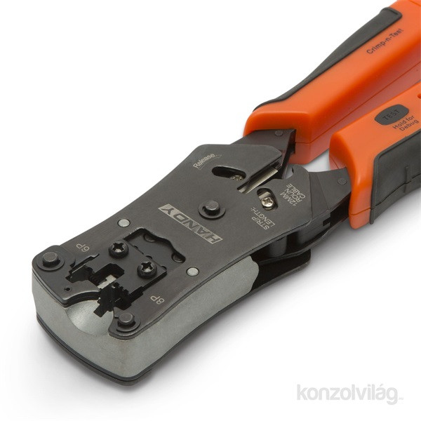 Handy Krimpelő, 6P, 8P racsnis, kábelteszter PC