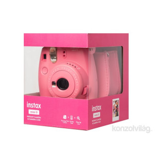 Fujifilm Instax Mini 9 rózsaszín + tok + film analóg fényképezőgép kit Fényképezőgépek, kamerák