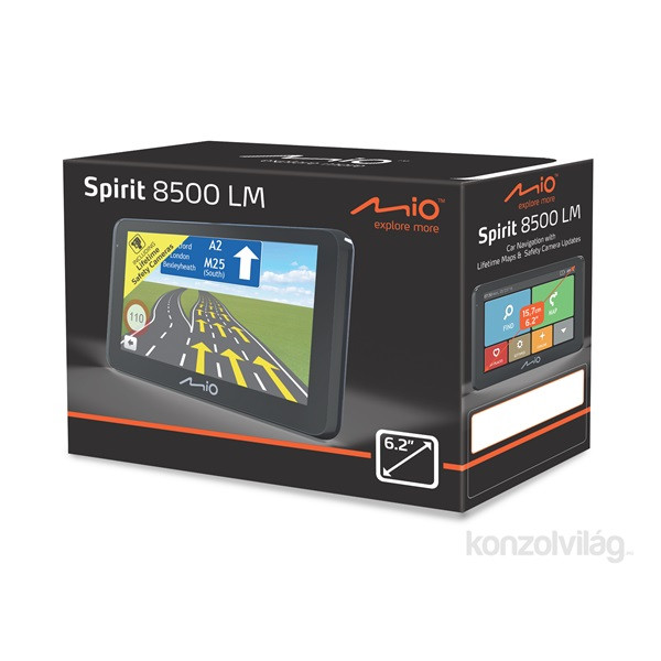 Mio Spirit 8500 Full Europe LM 6,2" GPS autós navigáció PC